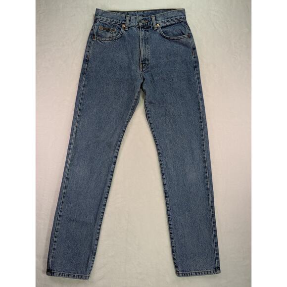 Calvin Klein Size 7 Ankle Jeans 100% Cotton Stone Wash High Rise VTG 90s - Picture 1 of 16